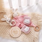 Baby Shower Gift Supplier - Wooden Crochet Bunny Bracelet Set