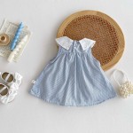 Baby Bodysuit Factory - Sleeveless Hooded Striped Cotton