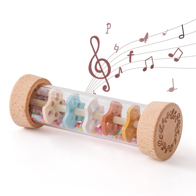 Montessori Toy Factory - Wooden Rain Sound Tube Hourglass
