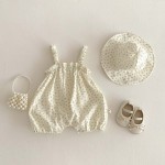 Baby Romper Supplier - Cotton Striped Bear Lapel Button Closure