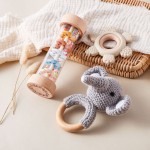 Baby Rattle Toys Supplier - BPA Free Silicone Rainbow Hourglass