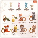 Baby Teether Supplier - Silicone Rainbow Wooden Ring