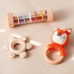 Baby Rattle Toys Supplier - BPA Free Silicone Rainbow Hourglass