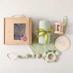 Baby Shower Box Supplier - Wooden Growth Cards Rattle Teether