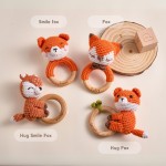 Baby Teether Supplier - Silicone Rainbow Wooden Ring