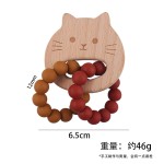 Infant Toys Factory - Natural Wood Ring Cotton Handmade