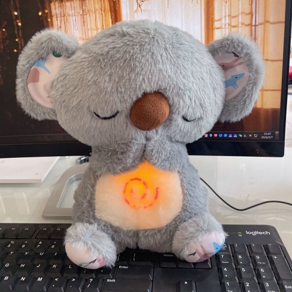 Soothing Plush Doll Manufacturer - OEM Breathing Koala Newborn Sleeping Accompanying Luminous Toy Doll