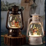 Music Box Lantern Manufacturer - OEM Christmas Tree Camping Portable Snow Crystal Ball Retro Gift