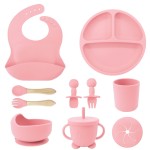 Baby Dining Set Manufacturer - OEM Silicone Tableware Bibs Bowls Cups Training Meals Supplies