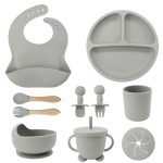 Baby Dining Set Manufacturer - OEM Silicone Tableware Bibs Bowls Cups Training Meals Supplies
