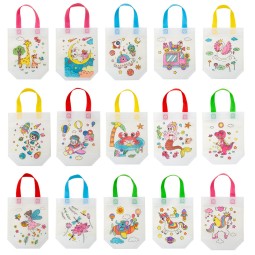 DIY Coloring Bag Manufacturer - OEM Student Cartoon Hand Painted Non Woven Kindergarten Children's Gift