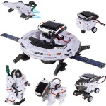Solar Robot Kit Manufacturer - OEM 6-in-1 STEM Space Fleet DIY Assembly Solar Powered Building Block