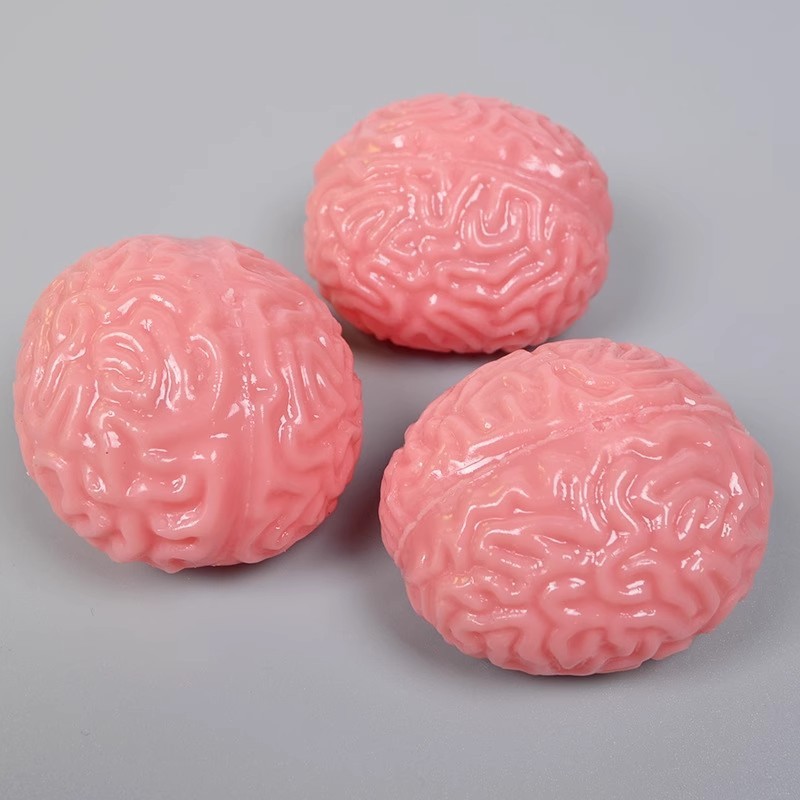 Brain Stress Ball Manufacturer - OEM Shaped Cute Colorful Slow Rebound Silicone Squeeze Toy