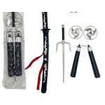 Halloween Sword Toy Set Manufacturer - OEM Animate Weapon Plastic Samurai Arrows Dart Mask Set