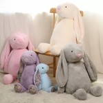 Easter Bunny Comforter Manufacturer - OEM Custom Sublimation Cute Long-Eared EN71 Plush Rabbit Soft Toy