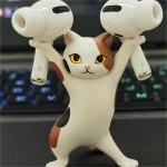 Pen Holder Manufacturer - OEM Interesting Plastic Cute Dance Cat with Raised Hands Colorful