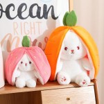 Strawberry Rabbit Plush Toy Manufacturer - OEM Cross Border New Soft Transformed Radish Pillow White Rabbit