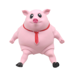 PVC Squeeze Toy Manufacturer - OEM Pink Pig Stress Anxiety Relief Anti-Stress Soft Party Gift