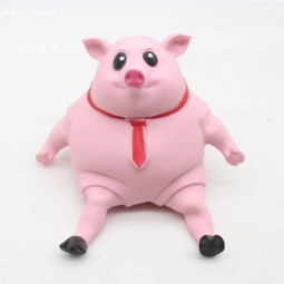 PVC Squeeze Toy Manufacturer - OEM Pink Pig Stress Anxiety Relief Anti-Stress Soft Party Gift