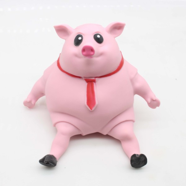 PVC Squeeze Toy Manufacturer - OEM Pink Pig Stress Anxiety Relief Anti-Stress Soft Party Gift