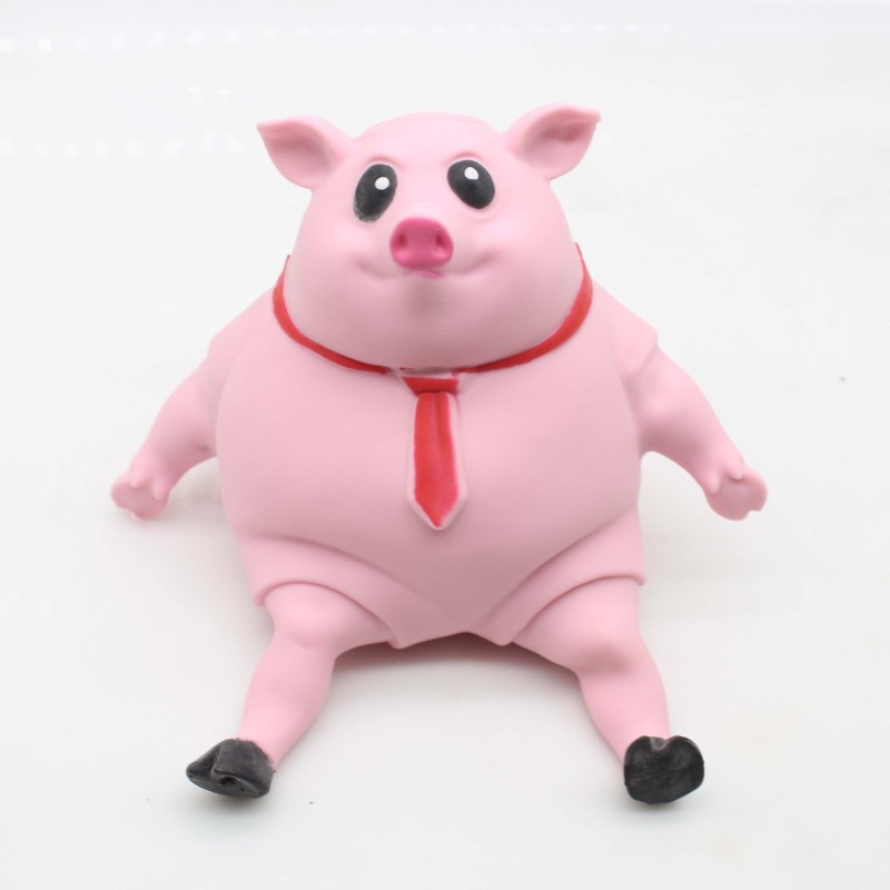 PVC Squeeze Toy Manufacturer - OEM Pink Pig Stress Anxiety Relief Anti-Stress Soft Party Gift