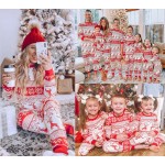 Parent-child Pajamas Set Manufacturer - OEM Christmas Red White Contrast Casual Home Wear Holiday