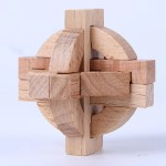 Kongming Lock Toy Manufacturer - OEM Mortise and Tenon 4.5cm Luban Lock Children's Educational Wooden Gift