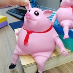 PVC Squeeze Toy Manufacturer - OEM Pink Pig Stress Anxiety Relief Anti-Stress Soft Party Gift