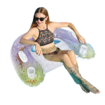 Inflatable Hammock Manufacturer - OEM Foldable Water Striped PVC Swimming Pool Floating Lounger Seats