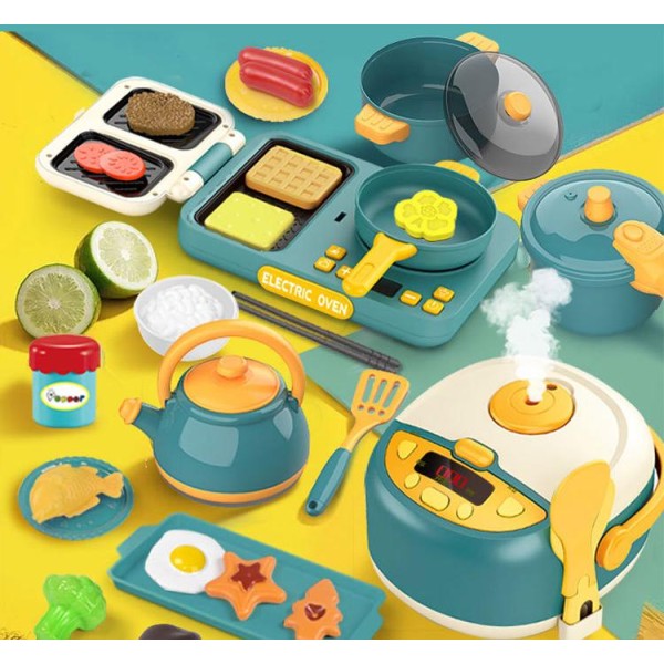 Children's Cooker Toy Manufacturer - OEM Spray Rice Multi-function Induction Kitchenware Sets Toys