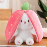 Strawberry Rabbit Plush Toy Manufacturer - OEM Cross Border New Soft Transformed Radish Pillow White Rabbit