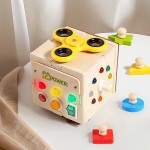 Wooden Busy Board Manufacturer - OEM Children's LED Switch Disassembly Screw Nut Tool Cart Early Education Puzzle
