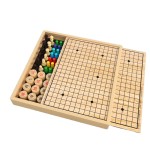 Chinese Checkers Set Manufacturer - OEM Child Classic Intelligent 12 in 1 Party Wood Board Chess