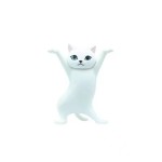 Pen Holder Manufacturer - OEM Interesting Plastic Cute Dance Cat with Raised Hands Colorful