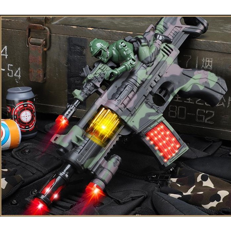 Children's Toy Gun Manufacturer - OEM Team Spirit Set Electric Music Sound Light Simulated Submachine Guns