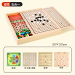 Chinese Checkers Set Manufacturer - OEM Child Classic Intelligent 12 in 1 Party Wood Board Chess