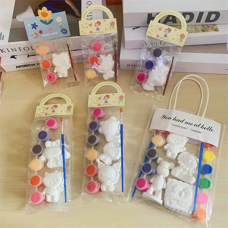 Gypsum Doll Toy Manufacturer - OEM Cat Dog Mini Version White Children's Entertainment Drawing Graffiti