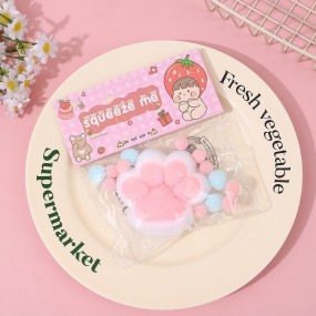 Cat Paw Stress Ball Manufacturer - OEM Shaped Cute Colorful Slow Rebound Silicone Squeeze Toy