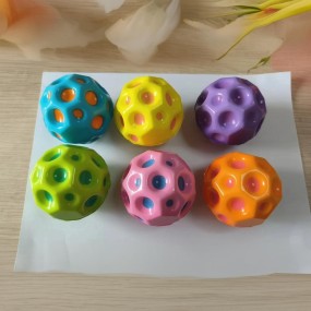 PU Elastic Ball Manufacturer - OEM Porous Moon Stone Pressure Reducing Rubber High Rebound Toy