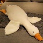Plush Goose Pillow Manufacturer - OEM Birthday Gift Soft Big White Sleeper Comfortable Duck Doll Toys