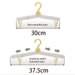 Clothes Hanger Supplier - Plastic Foldable Baby Yellow