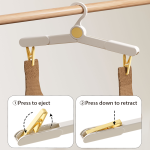 Clothes Hanger Supplier - Plastic Foldable Baby Yellow