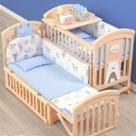 Baby Cot Factory - Pine Wood Adjustable Wheels