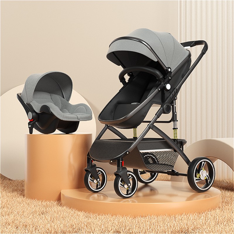 Baby Carriage Manufacturer - Pu Leather 360 Rotation