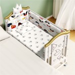 Baby Crib Supplier - White Solid Wood Cradle