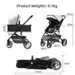 Baby Pram Factory - Multifunctional 3 in 1 Aluminum