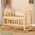 Baby Crib Factory - Solid Wood Adjustable Wheels