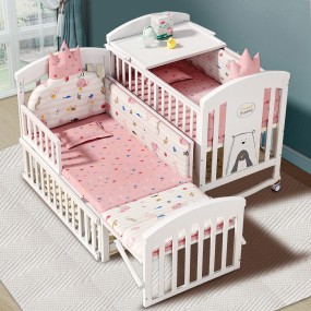 Wooden Crib Supplier - 360 Degree Universal Wheel