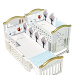 Baby Crib Supplier - White Solid Wood Cradle