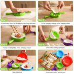 Manual Dumpling Press Set Manufacturer - 4Pcs Plastic Silicone Pasta Dough Maker